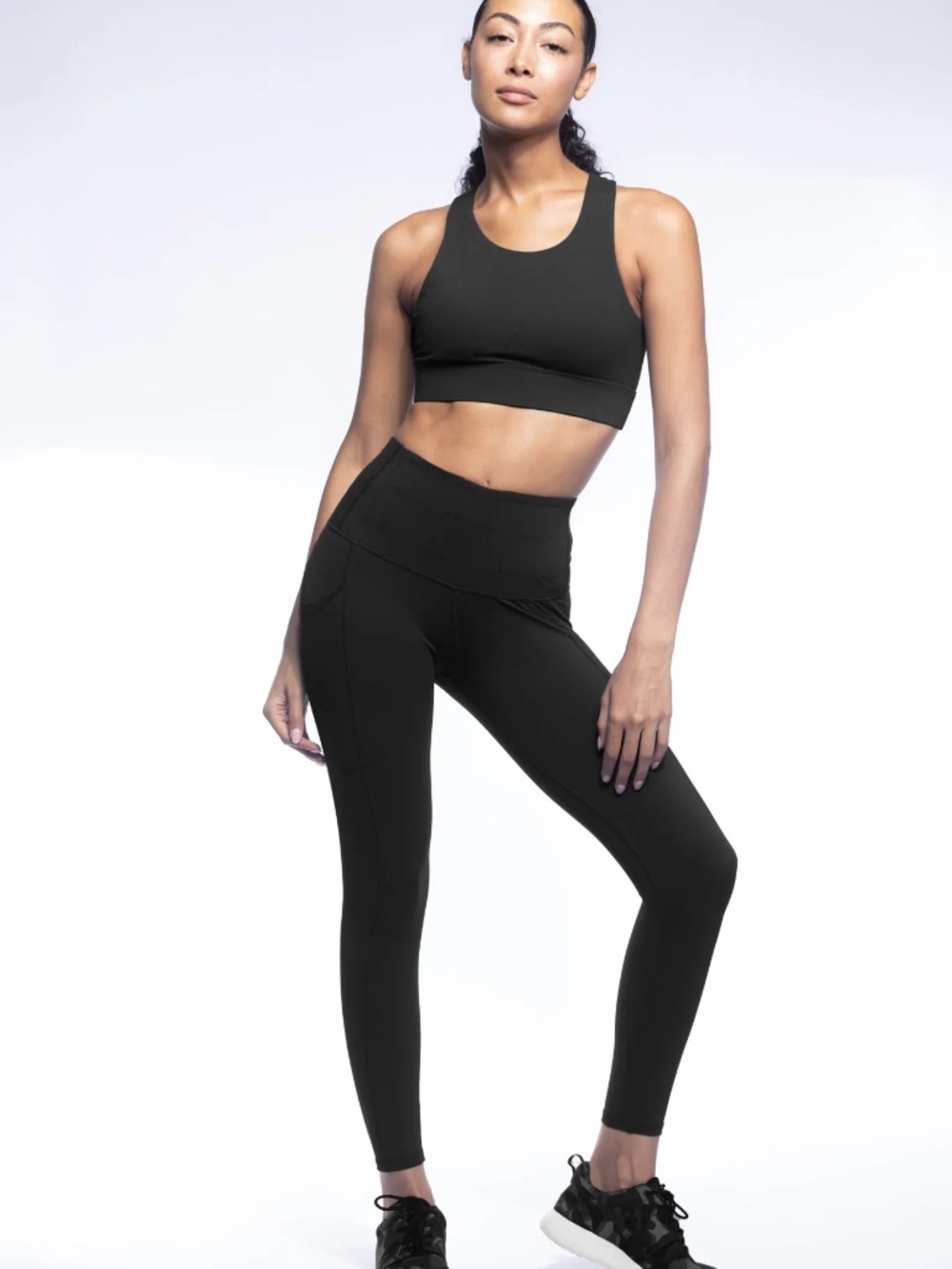 Alexo Athletica Black Matte 7/8 Carry Legging, Sz- S